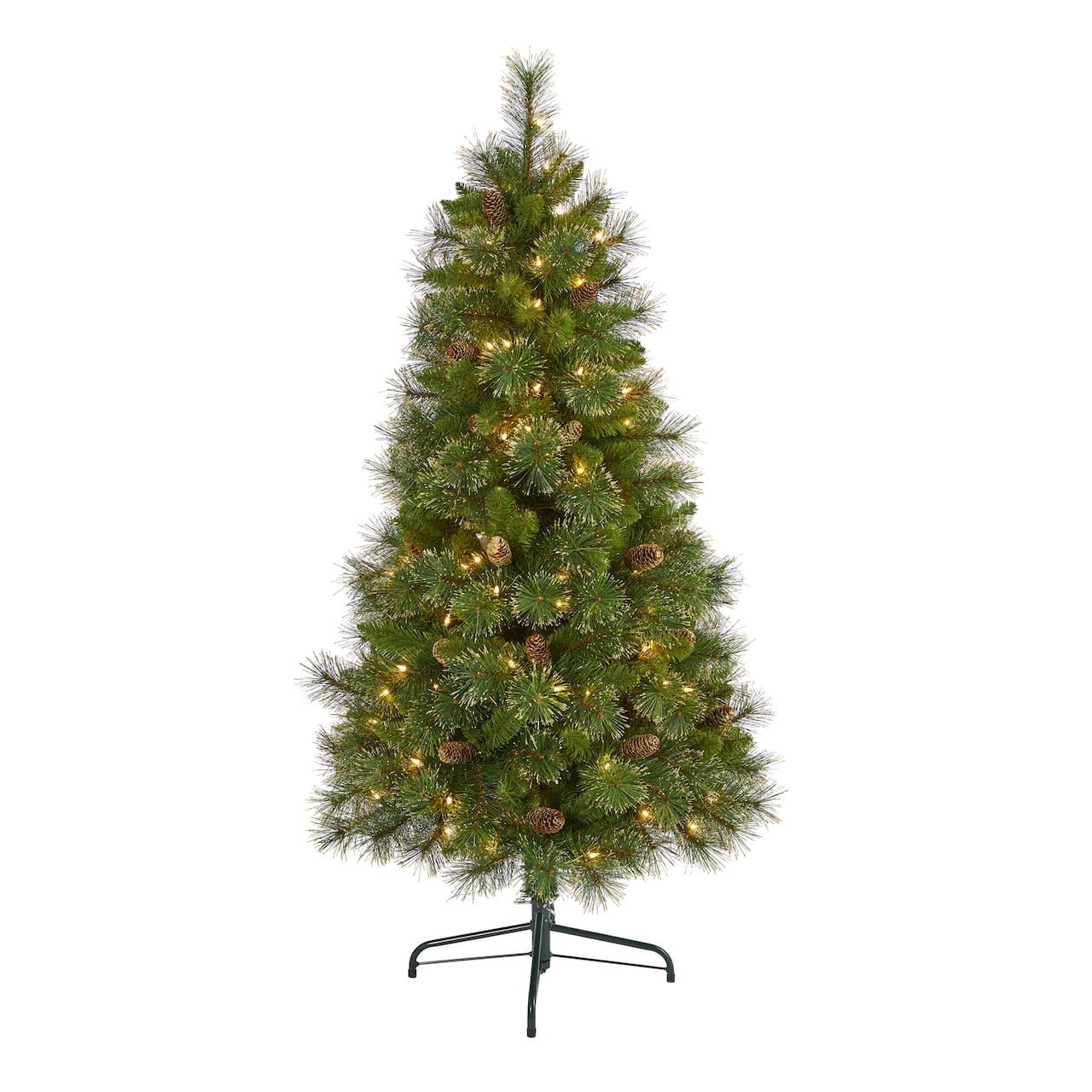 5ft. Pre-Lit Golden Tip Washington Pine Artificial Christmas Tree, Clear LED Lights